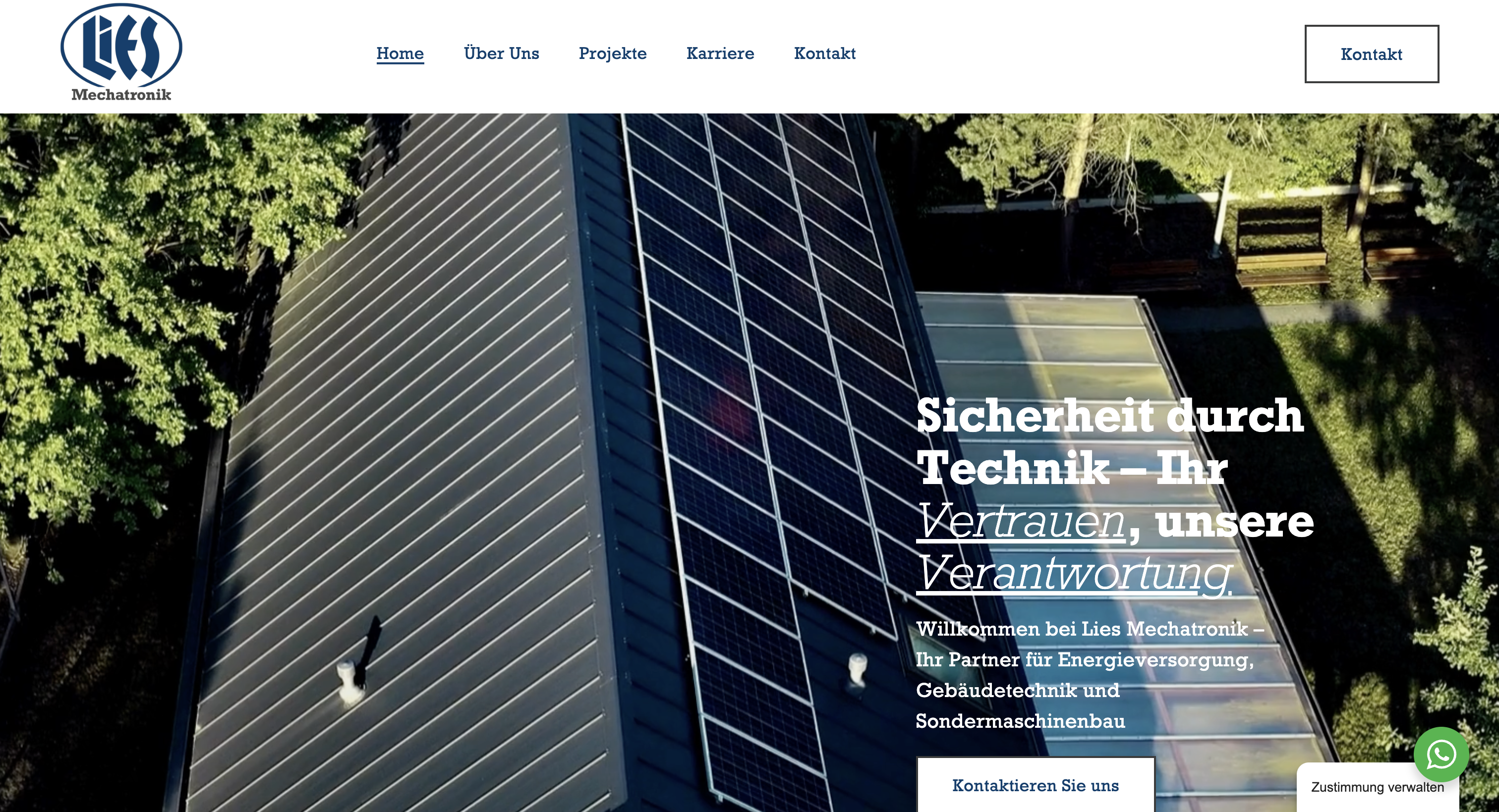 Lies-Mechatronik-Homepage-Design